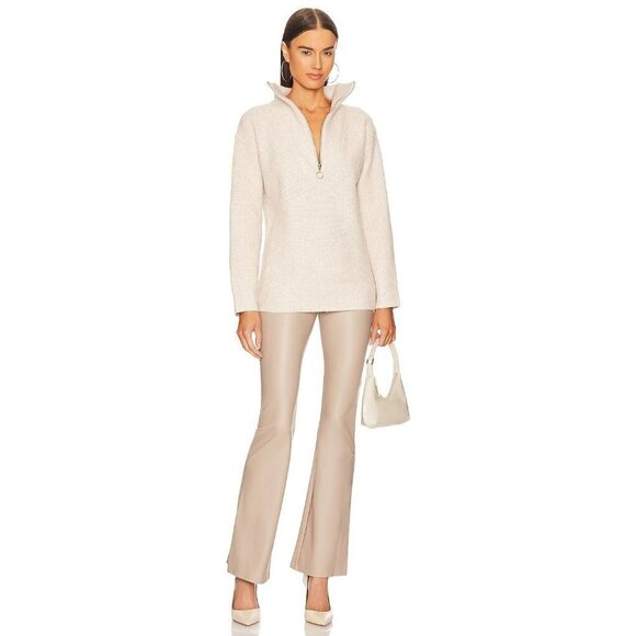 ENZA COSTA Matte Vegan Leather Bootcut Legging in Putty 0/XS Womens Faux Leather - Picture 16 of 16